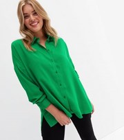 New Look Tall Green Long Sleeve Oversized Shirt